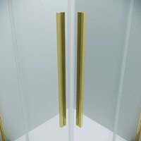 Душевой уголок Grossman Galaxy 100x100x195 300.K33.01.1110.32.00 (золото сатин/прозрачное стекло) - Превью изображения №3 — Интернет-магазин samo.by