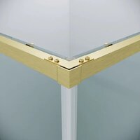 Душевой уголок Grossman Galaxy 100x100x195 300.K33.01.1110.32.00 (золото сатин/прозрачное стекло) - Превью изображения №4 — Интернет-магазин samo.by