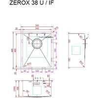 Кухонная мойка ZorG Zerox 38 U / IF PVD Gunblack - Превью изображения №4 — Интернет-магазин samo.by