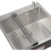 Кухонная мойка ARFEKA ECO AR мойка 500*500, коландер, роллер-мат, дозатор SATIN - Превью изображения №12 — Интернет-магазин samo.by