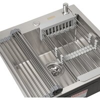 Кухонная мойка ARFEKA ECO AR мойка 500*500, коландер, роллер-мат, дозатор SATIN - Превью изображения №11 — Интернет-магазин samo.by