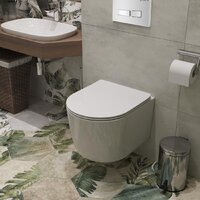 Унитаз подвесной Roxen Simple Compact в комплекте с инсталляцией StounFix Dual Fresh 6 в 1 915792 (кнопка: хром матовый) - Превью изображения №9 — Интернет-магазин samo.by
