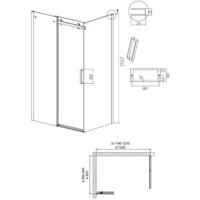Душевой уголок Grossman Classic 120x90x195 120.K33.04.1290.10.00 (хром/прозрачное стекло) - Превью изображения №10 — Интернет-магазин samo.by