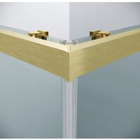Душевой уголок Grossman Cosmo 80x80x195 300.K33.02.8080.32.00 (золото сатин/прозрачное стекло) - Превью изображения №4 — Интернет-магазин samo.by