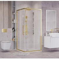 Душевой уголок Grossman Cosmo 80x80x195 300.K33.02.8080.32.00 (золото сатин/прозрачное стекло) - Превью изображения №7 — Интернет-магазин samo.by
