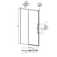 Душевая дверь Grossman Galaxy 100x195 100.K33.01.100.42.10 (графит сатин/стекло тонированное) - Превью изображения №10 — Интернет-магазин samo.by