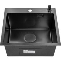 Кухонная мойка Roxen Snake 560220-45-BS PVD графит/текстурная поверхность (с ролл-матом и дозатором) - Превью изображения №8 — Интернет-магазин samo.by