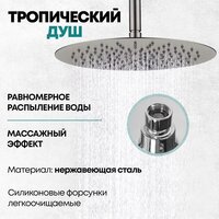 Душевая система  Grocenberg GB5099NK-2 (никель) - Превью изображения №12 — Интернет-магазин samo.by