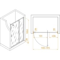 Душевая дверь RGW PA-008 350800813-21 (хром/матовое стекло) - Превью изображения №5 — Интернет-магазин samo.by