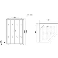 Душевая кабина Niagara NG-6001-01GD 90x90x220 (прозрачное стекло) - Превью изображения №3 — Интернет-магазин samo.by