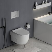 Унитаз подвесной Roxen Porto One Rimless 6 в 1 StounFix Dual Fresh 531880 (кнопка: матовая) - Превью изображения №11 — Интернет-магазин samo.by