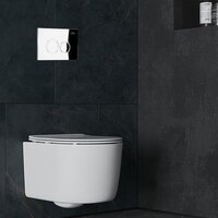 Унитаз подвесной Roxen Simple Compact в комплекте с инсталляцией StounFix Dual Fresh 6 в 1 913681 (кнопка: хром глянец) - Превью изображения №10 — Интернет-магазин samo.by