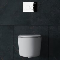 Унитаз подвесной Roxen Simple Compact в комплекте с инсталляцией StounFix Dual Fresh 6 в 1 913681 (кнопка: хром глянец) - Превью изображения №14 — Интернет-магазин samo.by