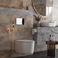 Унитаз подвесной Roxen Simple Compact в комплекте с инсталляцией StounFix Dual Fresh 6 в 1 913681 (кнопка: хром глянец) - Превью изображения №12 — Интернет-магазин samo.by