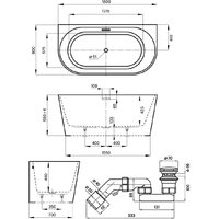 Ванна Wellsee Excellence Pro 180x80 28760404R (пристенная ванна белый глянец, экран, ножки, сифон-автомат золото) - Превью изображения №10 — Интернет-магазин samo.by