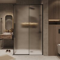 Душевой уголок Grossman Galaxy 90x80x195 300.K33.01.9080.21.02 (черный матовый/шиншилла стекло) - Превью изображения №9 — Интернет-магазин samo.by