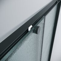 Душевой уголок Grossman Galaxy 90x80x195 300.K33.01.9080.21.02 (черный матовый/шиншилла стекло) - Превью изображения №4 — Интернет-магазин samo.by