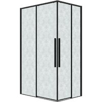 Grossman Galaxy 90x80x195 300.K33.01.9080.21.02 (черный матовый/шиншилла стекло)
