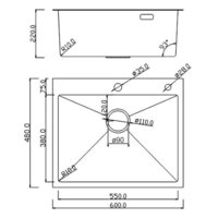 Кухонная мойка Roxen Simple 560220-60 сатин (с коландером и дозатором) - Превью изображения №15 — Интернет-магазин samo.by