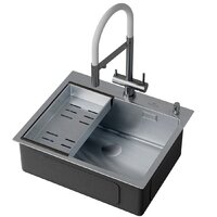 Кухонная мойка Roxen Simple 560220-60 сатин (с коландером и дозатором) - Превью изображения №7 — Интернет-магазин samo.by