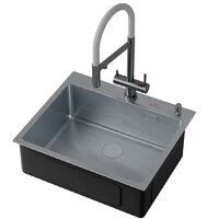 Кухонная мойка Roxen Simple 560220-60 сатин (с коландером и дозатором) - Превью изображения №8 — Интернет-магазин samo.by