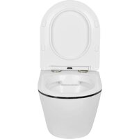 Унитаз подвесной Roxen Antares Black в комплекте с инсталляцией StounFix Dual Fresh 6 в 1 968427 (кнопка: сатин) - Превью изображения №7 — Интернет-магазин samo.by