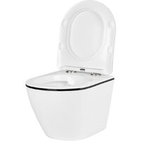 Унитаз подвесной Roxen Antares Black в комплекте с инсталляцией StounFix Dual Fresh 6 в 1 968427 (кнопка: сатин) - Превью изображения №6 — Интернет-магазин samo.by
