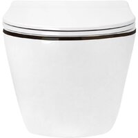 Унитаз подвесной Roxen Antares Black в комплекте с инсталляцией StounFix Dual Fresh 6 в 1 968427 (кнопка: сатин) - Превью изображения №4 — Интернет-магазин samo.by