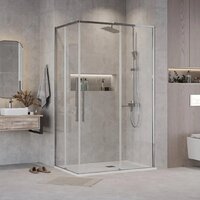 Душевой уголок Grossman Galaxy 100x80x195 300.K33.01.1080.10.00 (хром/прозрачное стекло) - Превью изображения №3 — Интернет-магазин samo.by