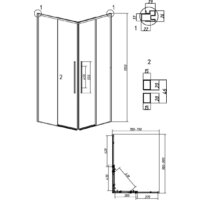 Душевой уголок Grossman Galaxy 100x80x195 300.K33.01.1080.10.00 (хром/прозрачное стекло) - Превью изображения №11 — Интернет-магазин samo.by