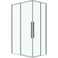 Grossman Galaxy 100x80x195 300.K33.01.1080.10.00 (хром/прозрачное стекло)