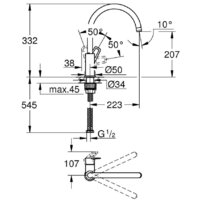 Смеситель Grohe BauLoop 31232001 - Превью изображения №3 — Интернет-магазин samo.by