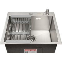 Кухонная мойка ARFEKA ECO AR мойка 500*500, коландер, дозатор SATIN - Превью изображения №2 — Интернет-магазин samo.by