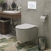 Унитаз подвесной Roxen Simple Compact в комплекте с инсталляцией StounFix Dual Fresh 6 в 1 906789 (кнопка: белый глянец) - Превью изображения №15 — Интернет-магазин samo.by