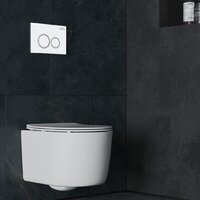 Унитаз подвесной Roxen Simple Compact в комплекте с инсталляцией StounFix Dual Fresh 6 в 1 906789 (кнопка: белый глянец) - Превью изображения №11 — Интернет-магазин samo.by