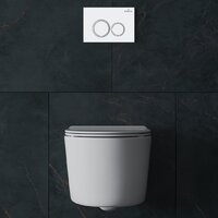 Унитаз подвесной Roxen Simple Compact в комплекте с инсталляцией StounFix Dual Fresh 6 в 1 906789 (кнопка: белый глянец) - Превью изображения №17 — Интернет-магазин samo.by