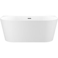 Wellsee Excellence Pro 180x80 28760403R (пристенная ванна белый глянец, экран, ножки, сифон-автомат матовый черный)