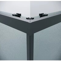 Душевой уголок Grossman Cosmo 80x80x195 300.K33.02.8080.21.02 (черный матовый/шиншилла стекло) - Превью изображения №4 — Интернет-магазин samo.by