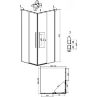 Душевой уголок Grossman Galaxy 90x90x195 300.K33.01.9090.10.00 (хром/прозрачное стекло) - Превью изображения №11 — Интернет-магазин samo.by