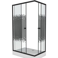 Niagara NG-018-14Q Black 100x80x195 (мозаика стекло)