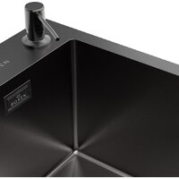 Кухонная мойка Roxen Simple 560220-60B-V графит/текстурная PVD покрытие (с коландером и дозатором) - Превью изображения №11 — Интернет-магазин samo.by