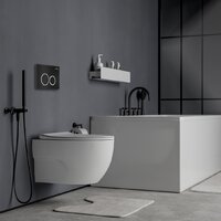 Унитаз подвесной Roxen Porto One Rimless 6 в 1 StounFix Dual Fresh 507197 (кнопка: черный матовый) - Превью изображения №10 — Интернет-магазин samo.by