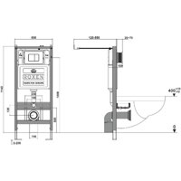 Унитаз подвесной Roxen Antares в комплекте с инсталляцией StounFix Dual Fresh 6 в 1 968454 (кнопка: брашированное золото) - Превью изображения №15 — Интернет-магазин samo.by
