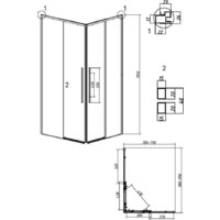 Душевой уголок Grossman Galaxy 100x80x195 300.K33.01.1080.21.00 (черный матовый/прозрачное стекло) - Превью изображения №11 — Интернет-магазин samo.by