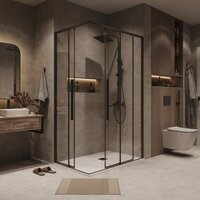 Душевой уголок Grossman Galaxy 100x80x195 300.K33.01.1080.21.00 (черный матовый/прозрачное стекло) - Превью изображения №8 — Интернет-магазин samo.by
