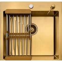 Кухонная мойка ARFEKA ECO AR мойка 500*500, коландер, дозатор GOLD - Превью изображения №3 — Интернет-магазин samo.by
