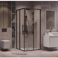 Душевой уголок Grossman Cosmo 80x80x195 300.K33.02.8080.21.00 (черный матовый/прозрачное стекло) - Превью изображения №7 — Интернет-магазин samo.by
