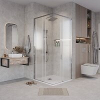Душевой уголок Grossman Galaxy 90x90x195 300.K33.01.9090.10.02 (хром/шиншилла стекло) - Превью изображения №8 — Интернет-магазин samo.by