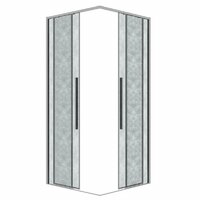 Душевой уголок Grossman Galaxy 90x90x195 300.K33.01.9090.10.02 (хром/шиншилла стекло) - Превью изображения №2 — Интернет-магазин samo.by