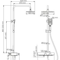 Душевая система  Wasserkraft A11401 - Превью изображения №13 — Интернет-магазин samo.by